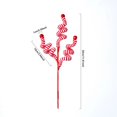 thumbnail image 1 of Campanas de lana blancas y rojas, ramas de bastón de caramelo para decoración de árbol de Navidad, manualidades para el hogar, florero, corona, decoraciones navideñas, 1/2 Uds., 1 of 4