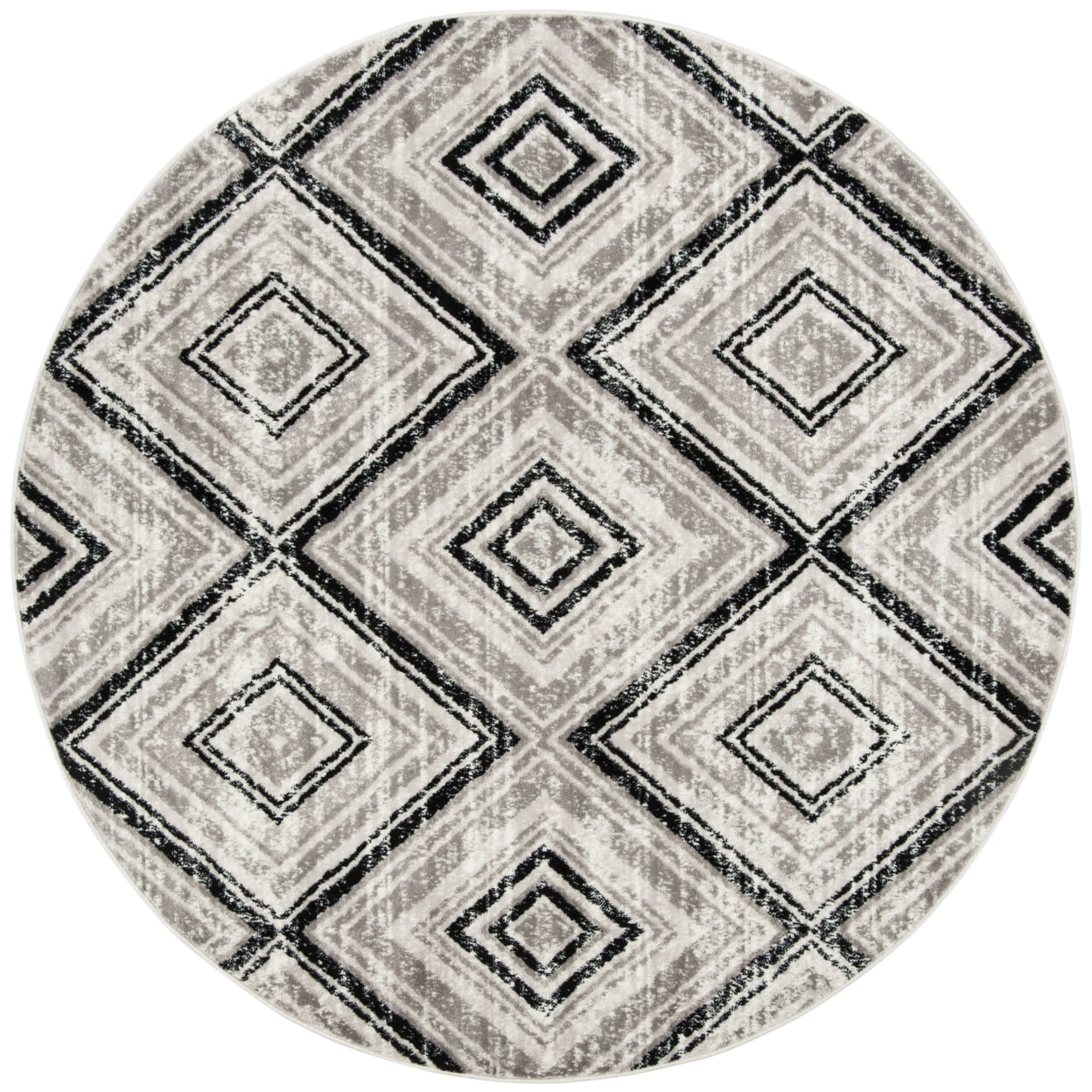 SAFAVIEH Skyler Cuthbert Geometric Area Rug, Grey/Black, 5'1" x 7'6"