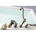 thumbnail image 4 of Kingston Brass KB1793BLBS Heritage Widespread Kitchen Faucet, Antique Brass, 4 of 5
