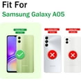 thumbnail image 2 of Compatible with Samsung Galaxy A05 Case,Galaxy A05 Case with Screen Protector[2 Pcs] with Slide Camera Cover, 360°Rotation Ring Kickstand [Military Grade] for A05 Case,Blue, 2 of 15