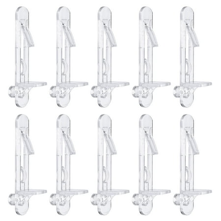 

Plastic Locking Shelf Pins 50 Pack Clear Shelf Pegs Fit 6.9mm Hole 3/4 (20mm) Thick Shelf