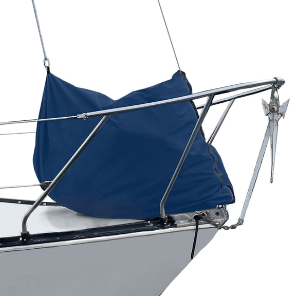 SavvyCraft Waterproof Headsail Storage Bag, Heavy Duty 600D Jib Sail Staybag, UV Protection Weather-Resistant Sailboat Headsail Bag, Large 21" dia x 30" top x 46" bottom, Navy
