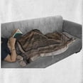 thumbnail image 6 of Rustic Soft Flannel Fleece Throw Blanket, Aged Sliding Door Weathered Texture Vintage Style Architectural Rural Print, Cozy Plush for Indoor and Outdoor Use, 60" x 80", Brown, by Ambesonne, 6 of 6