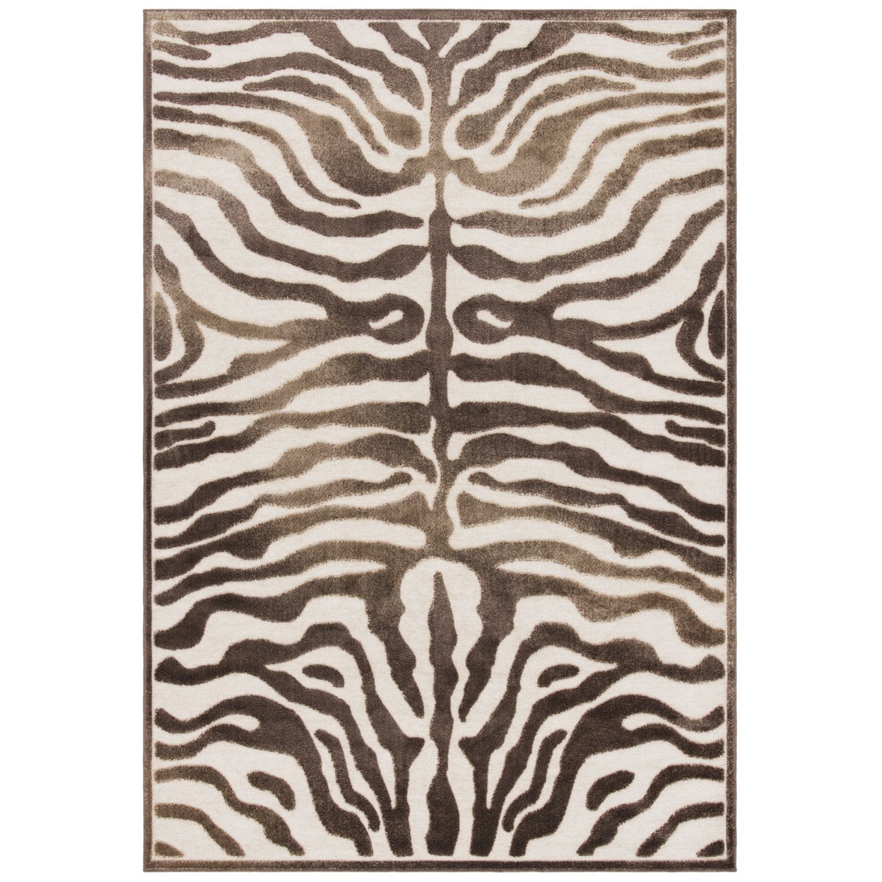 SAFAVIEH Paradise Kady Animal Striped Area Rug, Cream/Brown, 5'3" x 7'6"