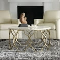 thumbnail image 2 of Beaumont Lane 36" Round Coffee Table in Gold, 2 of 3