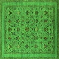 thumbnail image 1 of Ahgly Company Indoor Square Oriental Green Industrial Area Rugs, 6' Square, 1 of 4