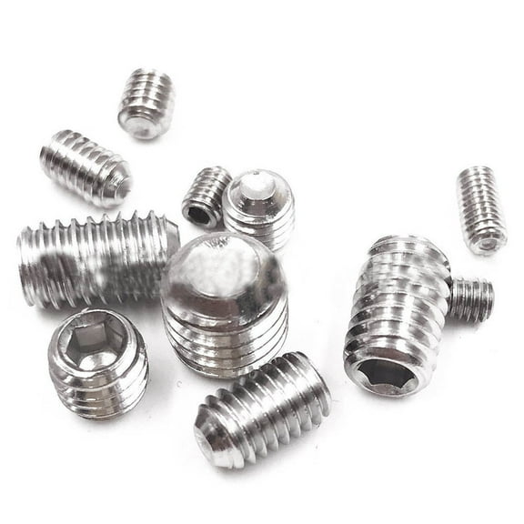 Niceauty 300Pcs Silver Socket Set Screw Assortment Kit Stainless Steel Allen Screw