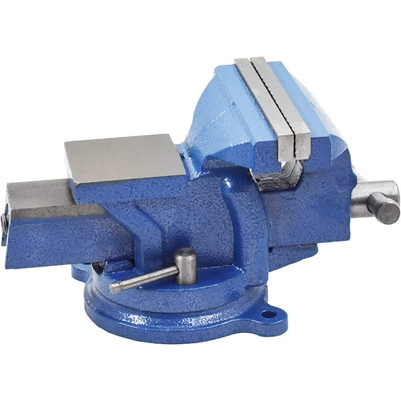EPOTOOR 6 Inch Heavy Duty Bench Vise with Anvil 360 Degree Swivel Locking Base Bench Clamp, Fit for Clamping Fixing Equipment Home or Industrial
