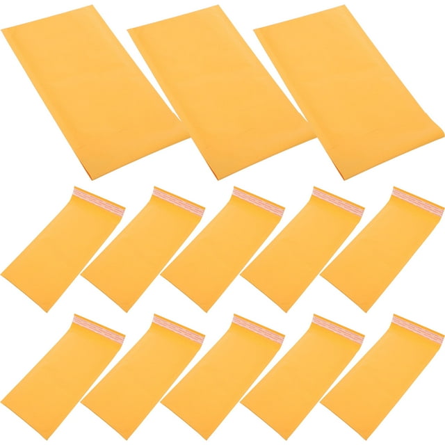 LOLIPPYY 25 Pcs Enveloppes Rembourrées Jaunes pour Expédition de Bijoux et Cosmétiques