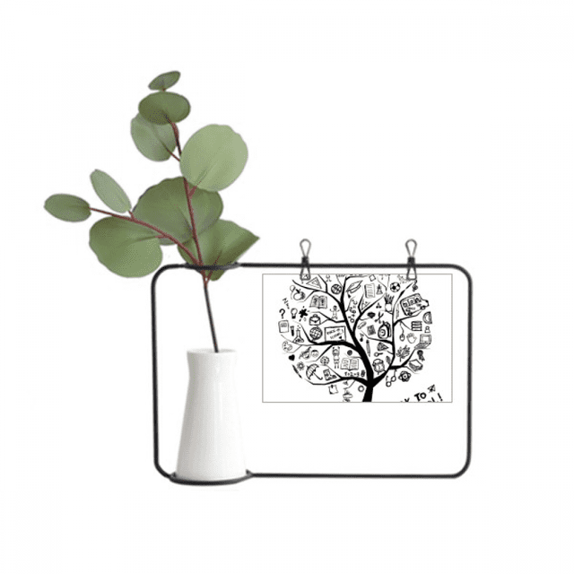 Cadre Photo en Métal Style Graffiti Mignon pour École, Vase Décoratif Cerac