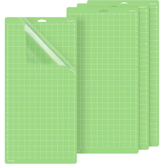 Superior Hub Cutting Mat 12x24, Compatible With Cricut Maker 3/Maker/Explore 3/Air 2/Air/One 4 Pack Standard Green Grip Adhesive Sticky Cut Mats Replacement Accessoriss
