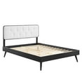 thumbnail image 4 of Modway Bridgette Queen Wood Platform Bed With Splayed Legs, Black/White, 4 of 4