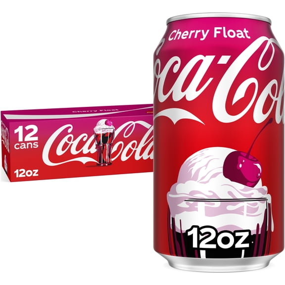 Coca-Cola Cherry Float Soda Pop Fridge Pack Cans, 12 fl oz, 12 Pack