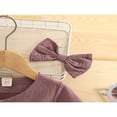 thumbnail image 4 of Toddler Girls 2Pcs Fall Outfits  Cute Long Sleeve V Neck Button Down Dress with Hair Bow Set, 4 of 7