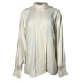 thumbnail image 1 of Pre-Owned Victoria Beckham Scarf Neck Long Sleeve Blouse in Cream Acetate, 1 of 2