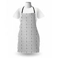 thumbnail image 3 of Abstract Apron, Monochrome Lines and Dots Abstract Image with Geometrical Elements Oval Shapes, Unisex Kitchen Bib with Adjustable Neck for Cooking Gardening, Adult Size, Black White, by Ambesonne, 3 of 4