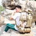 thumbnail image 3 of Mochilas al aire libre Capacidad grande Impermeable Senderismo Camping Camping Mochilas Pesca Caza Escalada Botella de agua Bolsa para adultos Desierto Camuflaje Yuarrent OD003511-04, 3 of 7