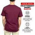 thumbnail image 3 of Access Men's Heavyweight Short Sleeve Cotton Crew Neck T-Shirt (Pack of 3) (Burgundy, 3X-Large) AT35, 3 of 8