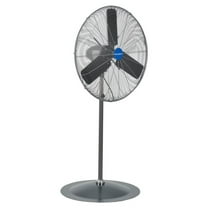 Global Industrial 30" Adjustable 3 Speed Oscillating Pedestal Fan, Gray