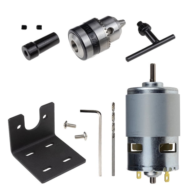 Motor 12-24VDC 775 Máx. 10000 RPM Rodamiento de bolas Motor de componentes electrónicos de alto par Controlador de motor de engranajes de bajo ruido y alta potencia para herramientas eléctricas DIY