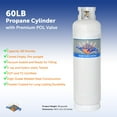 thumbnail image 5 of Flame King Empty Steel Propane Tank, LP Refillable Cylinder with POL for RVs, Campervans, 60 lbs, 5 of 7