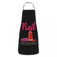 thumbnail image 1 of Delantal con patrón de esmalte de uñas de belleza para hombres y mujeres, regalo de manicura, babero de Chef de cocina para adultos, Tablier, cocina, hornear, pintura, 1 of 4