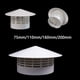 thumbnail image 2 of Rejilla de ventilación de techo de PVC de 75/110/160/200 mm, cubierta de ventilación de conducto redondo, tapa de ventilación resistente a la intemperie, 2 of 5
