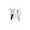 thumbnail image 1 of Estante ajustable para ropa, organizador del de clóset y estante de almacenamiento con ganchos, percha de ropa telescópica para colgar ropa para sala de estar, recámara, 1 of 9