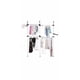 thumbnail image 1 of Estante ajustable para ropa, organizador del de clóset y estante de almacenamiento con ganchos, percha de ropa telescópica para colgar ropa para sala de estar, recámara, 1 of 9