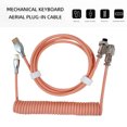 thumbnail image 3 of Sywqhk Cable USB tipo C para conector de aviador de teclado mecánico (naranja), 3 of 9