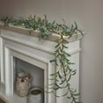 thumbnail image 4 of Dserfhy Lighted Artificial Greenery Twig Vine Garland 96 Fairy Lights 6FT Battery Operated Pre-lit Faux Olive/Eucalyptus Vine with Timer for Christmas Spring Fireplace Mantle Decor, 4 of 8