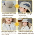 thumbnail image 3 of Sombrero de sol para niños con ventilador solar incorporado - Sombrero ajustable de protección UV para niños pequeños, transpirable y de ala ancha para actividades al aire libre en verano, 3 of 7