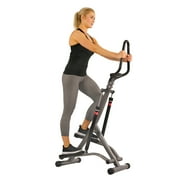 Sunny Health & Fitness Folding Climbing Stepper Machine w/ LCD Monitor for Full Body Workout, Stair Master Exercise, SF-1115