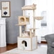 thumbnail image 4 of Multi-Level Cat Tree Wood Large Cat Tower with Scratching Posts Cat Condo Hammock Cat Scraper Pet Bed and Furniture Toys for Cat ShopWise Round, 4 of 9