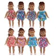 thumbnail image 3 of sin mangas floral de moda para regalo de niña de muñeca americana AG de 18 pulgadas Azul Baoblaze Faldas de muñeca para muñeca de 18 pulgadas, 3 of 8
