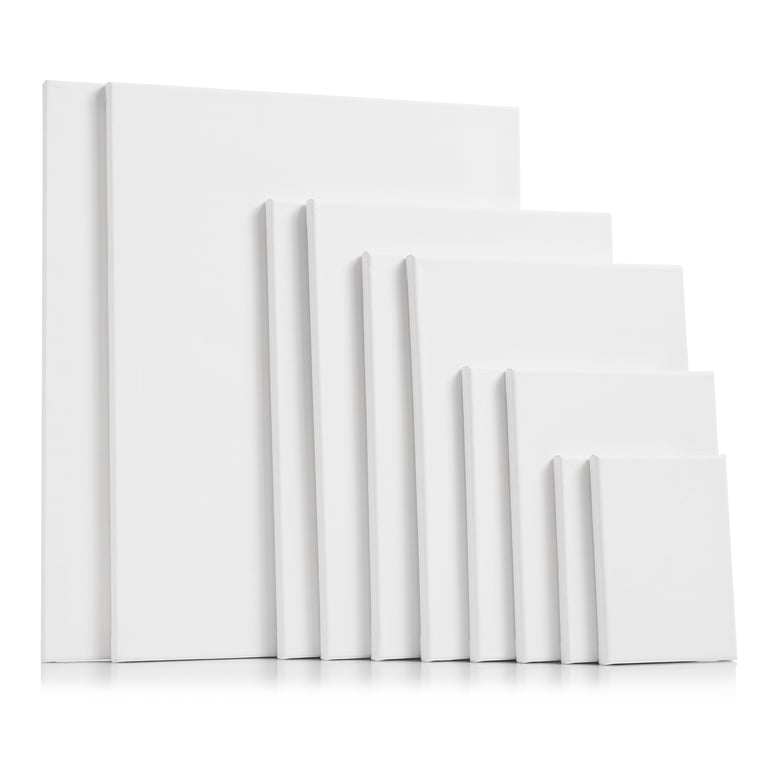 7 Elements (10 pack) Stretched Canvas for Painting - 100% Cotton Pre Primed  White Art Canvases, (2 of Each) 5x7", 8x10", 11x14", 12 x 16", 16 x 20" -  Walmart.com