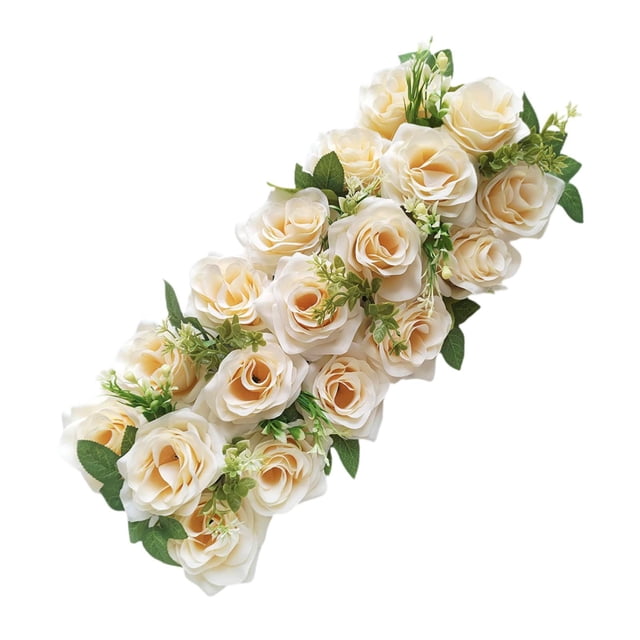 Panel de pared de flores, decorativo floral 3d, flor decorativa de pared para para la mesa de la mesa del interior de las vacaciones. Champán
