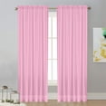 thumbnail image 5 of Chanana Translucent Curtains 72 Inches Long 1 Panel, Transparent Voile Sheer Curtain Double Rod Pocket Gauze Drapes for Living Room Bedroom Window Sliding Glass Door Treatment, W52 x L84, 5 of 7
