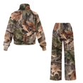 thumbnail image 6 of Glofpot Womens 2 Piece Casual Outfits, Turtleneck Sweatshirt, Lounge Set Drawstring Tracksuit & Wide Leg Sweatpants Matching Sets, Fall Activewear, Fit for Travel, Home, Hangout, Forest Camo Print, 6 of 8