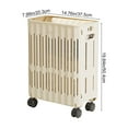thumbnail image 3 of COM1950s Laundry Basket with Wheels,Large Capacity Foldable Storage Basket for Clothes,Movable Collapsible Hamper Organizer with Handles,19.8X14.8X12.2 Inch for Bedroom Bathroom Home, 3 of 9