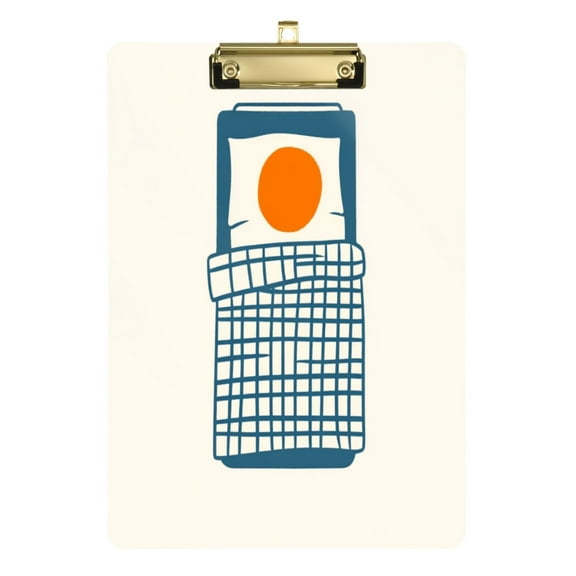 Fried Eggs 12.5x9in Clipboard, Durable Acrylic with Metal Clip and Wall Hook for Office or Classroom