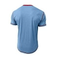 thumbnail image 6 of Men's Retro Henley Shirts Short Sleeve T Shirt for Man with Pocket Relaxed Summer Casual Classic Half Button Shirt, 6 of 8