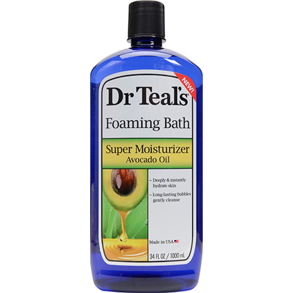 Dr Teal's Super Moisturizer Foaming Bubble Bath with Avocado Oil, 34 fl.oz.