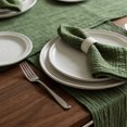 thumbnail image 5 of 9.8x2.9Ft Table Runner Decorations for Party Wedding and Farmhouse Fabric Room Decor, Cheesecloth Boho Rustic Long Romantic for Birthday Party Table, 5 of 7