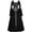 Black, variant on Women's Medieval Hooded Fancy Dress Renaissance Queen Witch Vampire Dress Victorian Long Dress