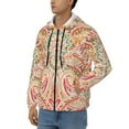 thumbnail image 3 of Kdxio Indian Paisley 1 Print Men Hoodies Casual Hoodies for Men with Zip Pockets Full Zip Long Sleeve Sweatshirt Sports Hooded Jacket-X-Large, 3 of 5