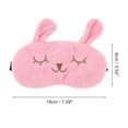 thumbnail image 2 of Unique Bargains 1 Pc Adjustable Cartoon Rabbit Eye Mask for Home Fleece Pink, 2 of 4