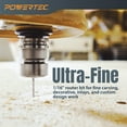 thumbnail image 7 of POWERTEC Up Cut Spiral 1/16" Router Bit, 1/4" Shank Tungsten Carbide Router Bit with 1/2 Inch Cutting Length & 2" Long. Fits CNC Router, Handheld Router, Router Table & Plunge Router, 1PK  (73037), 7 of 7