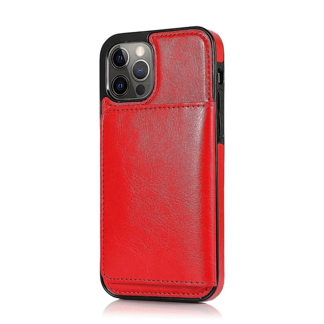 Funda de piel sintética con tarjetero para iPhone 12 Pro Max