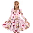 thumbnail image 2 of Tauxra Robe à Manches Longues pour Femmes, Robe Patineuse Extensible Évasée, Robe de Soirée Formelle à Col Rond et Tournoyante pour Femmes, Robe Basique Décontractée Unie à Manches Longues, 2 of 6